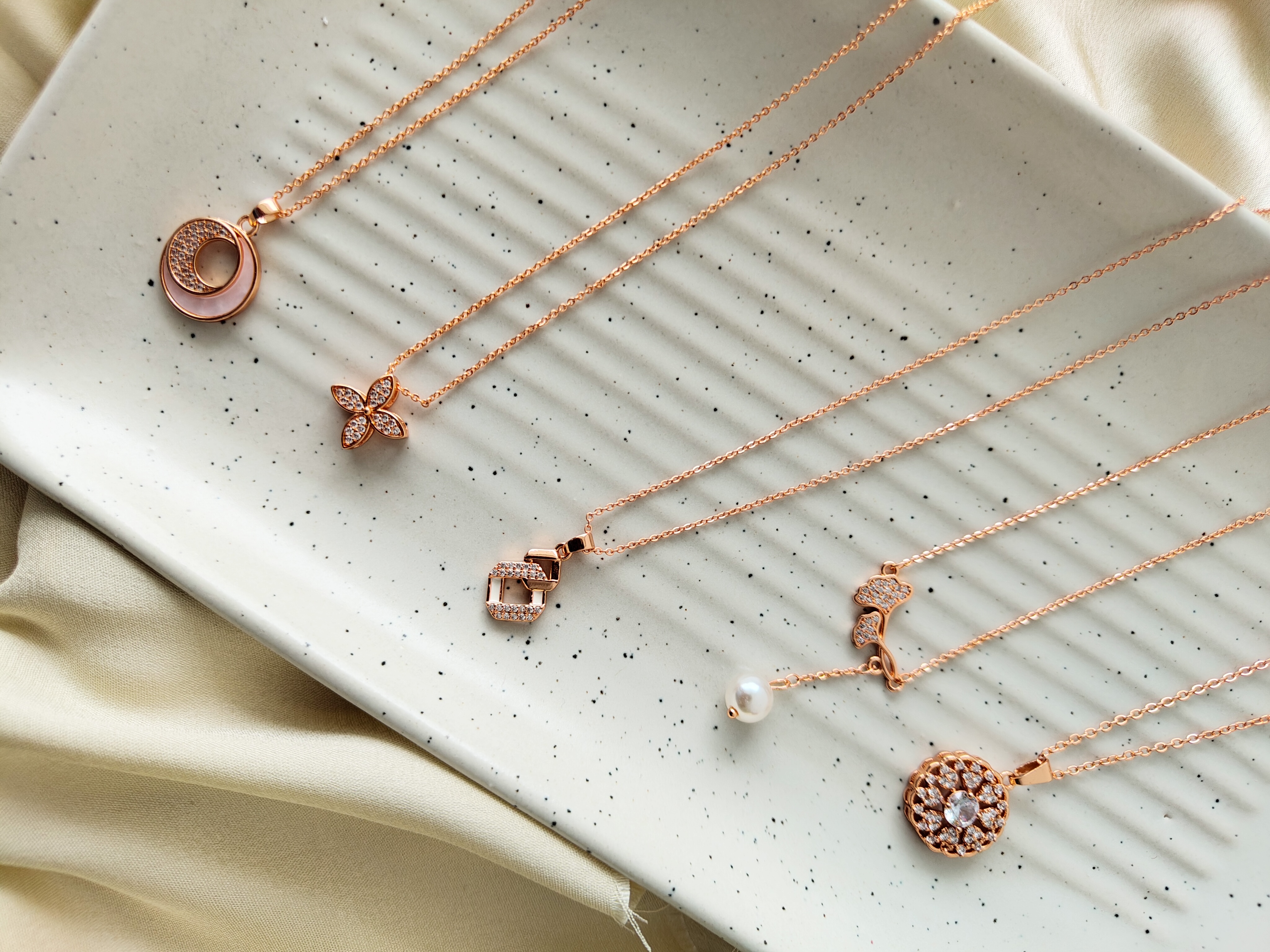 Sitara Rose Gold Delicate Pendant Collection